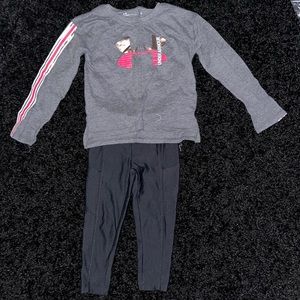 Under Armour long sleeve shirt w/ runway leggings